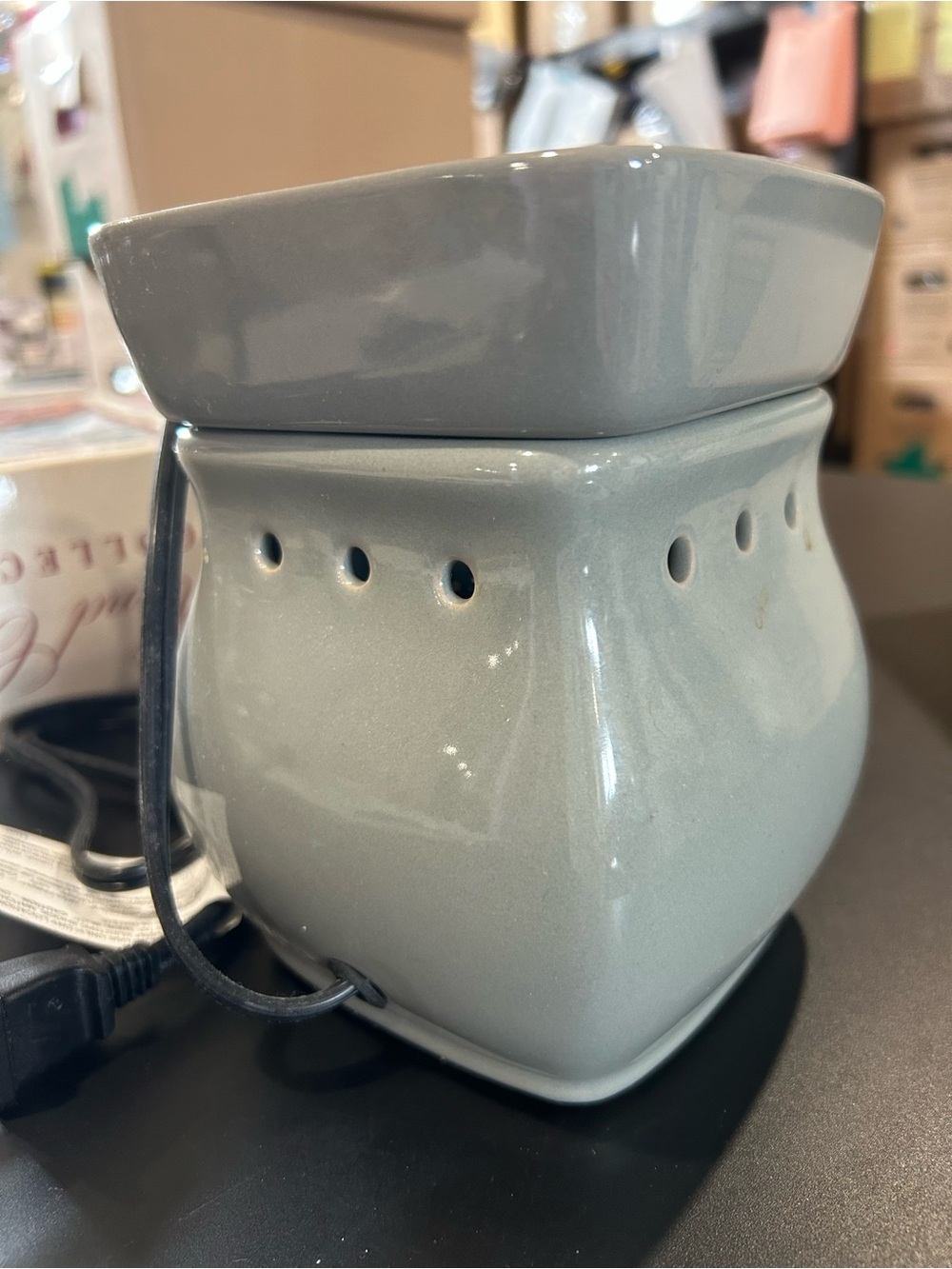 Ceramic Electric Wax Warmer in Grey